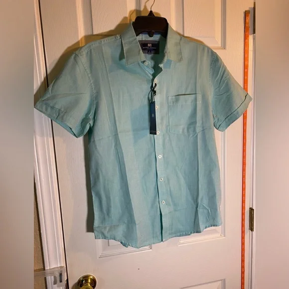 Michael Brandon Shirts | Michael Brandon Mens Blue Turquoise Solid Slim Fit Button Up Dress Shirt Sz S | Color: Blue | Size: S | Pm-49325023's Closet Michael Brandon Shirts | Michael Brandon Mens Blue Turquoise Solid Slim Fit Button Up Dress Shirt Sz S | Color: Blue | Size: S | Pm-49325023's Closet